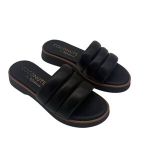 Coconuts by Matisse Black Padded Slide Sandals